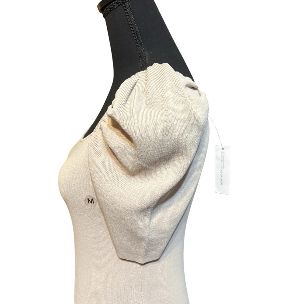 Elegant Cream Puff Sleeve Blouse - Picture 3 of 7